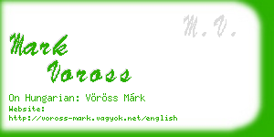 mark voross business card